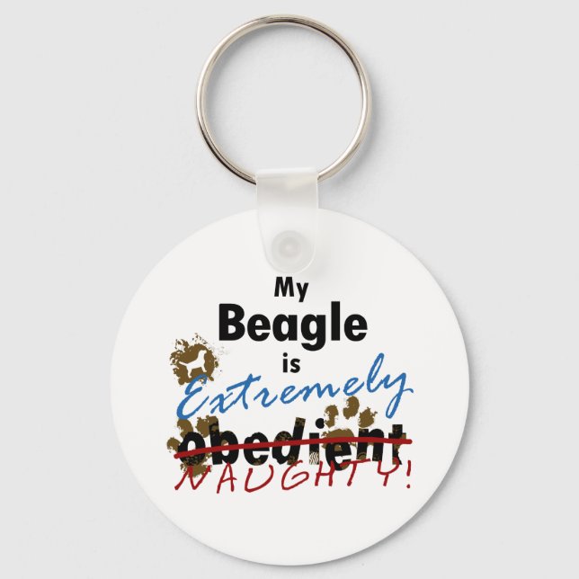 Extrem schmutziger Beagle Schlüsselanhänger (Vorderseite)