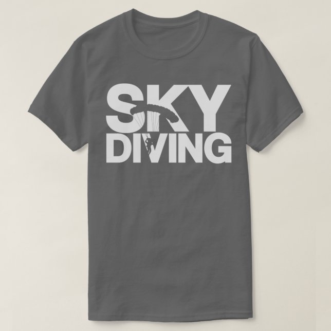 Extrem sportlicher Skydiving Fallschirm T-Shirt (Design vorne)