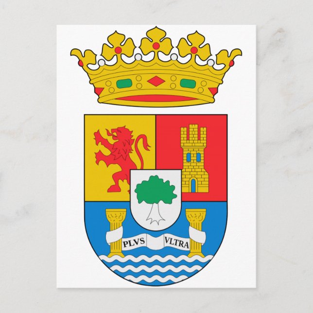 Extremadura (Spanien) Wappen Postkarte (Vorderseite)