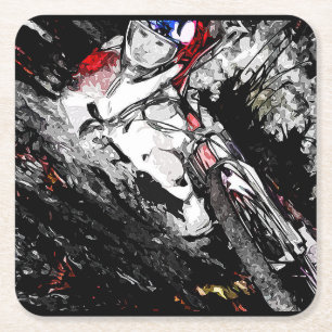 Extreme BMX Rider - Mountainbike Racer Rechteckiger Pappuntersetzer