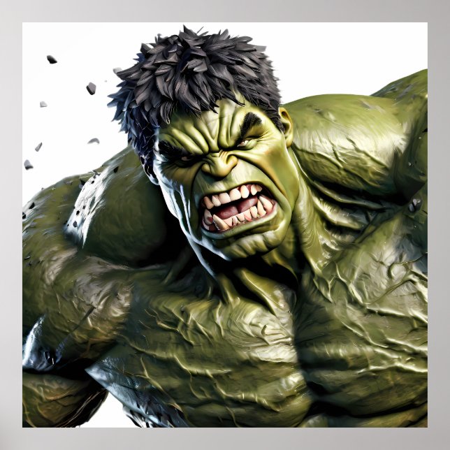 Extreme Close-Up of the Enraged Hulk Poster (Vorne)