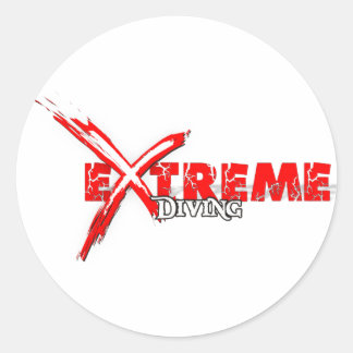 Extreme Diver Runder Aufkleber