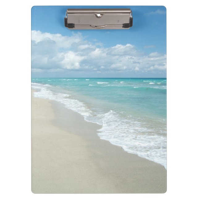 Extreme Entspannungssicht am Strand Klemmbrett (Vorderseite)