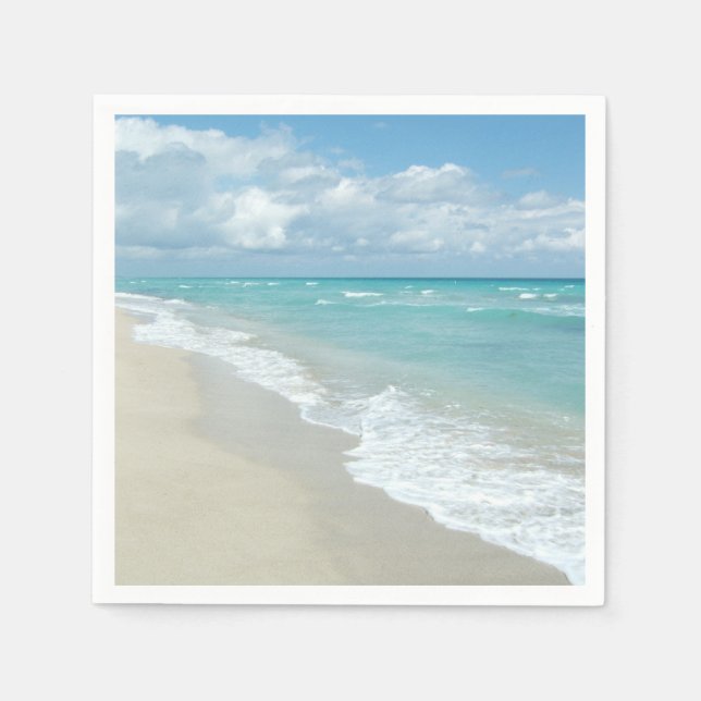 Extreme Entspannungssicht am Strand Serviette (Vorderseite)