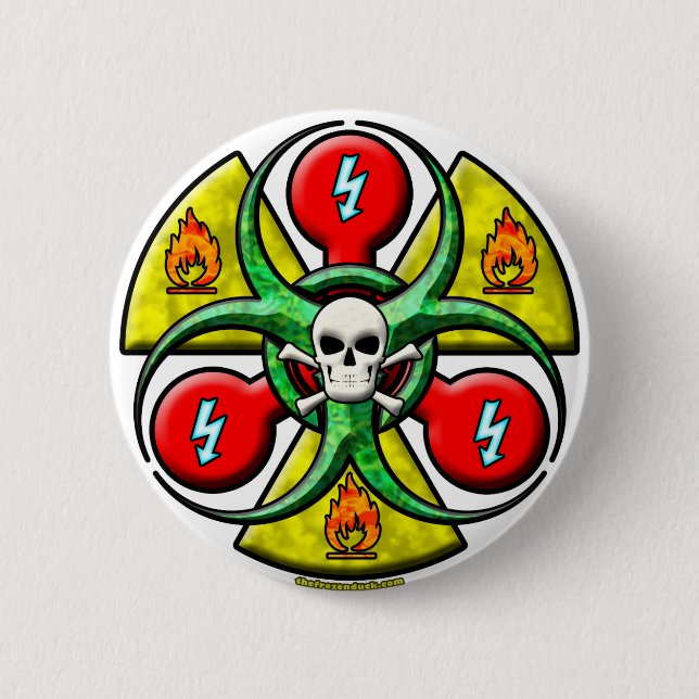 Extreme Gefahrenwarnung Button (Vorderseite)