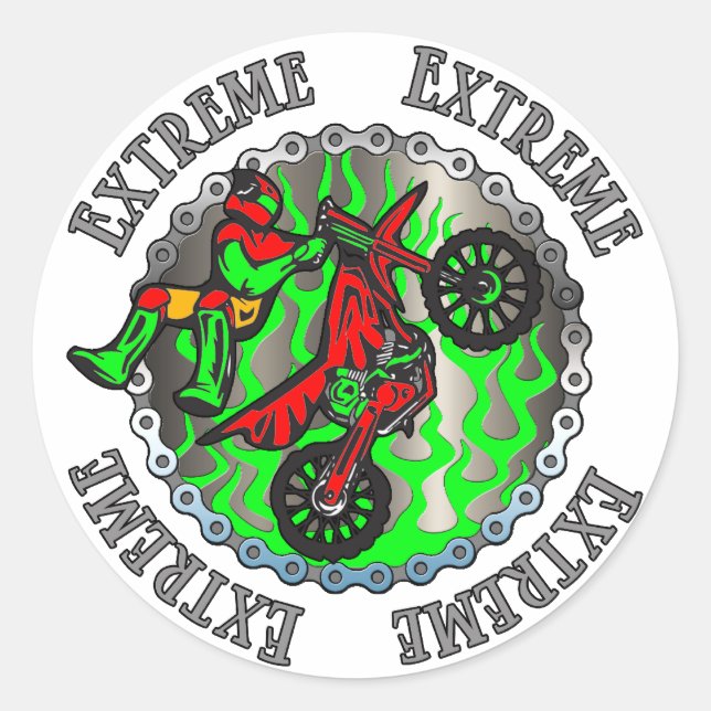 Extreme Green Runder Aufkleber (Vorderseite)