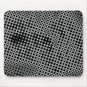 Extreme Halbton - Schwarz auf Weiß Mousepad