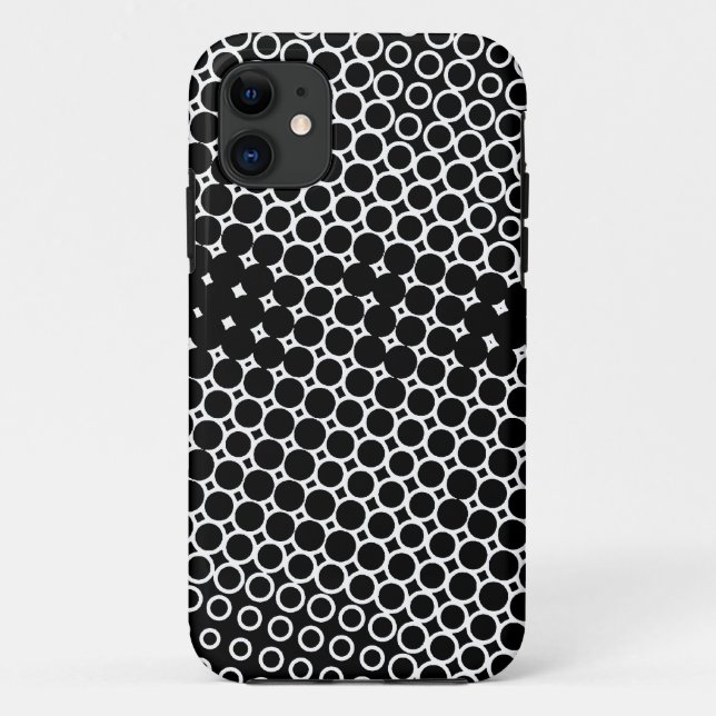 Extreme Half Tone - Black on White iPhone Case (Rückseite)