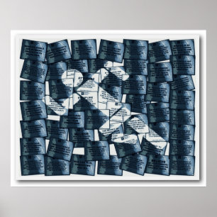 Extreme Laufmotivation in blau hinterlegt Poster