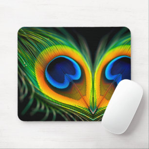 Extreme Macro Peacock Feather Eye Mousepad