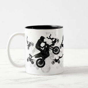 Extreme Motocross Stuntmen Zweifarbige Tasse