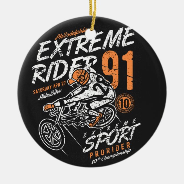 Extreme Rider Pro Rider BMX Keramik Ornament (Vorne)