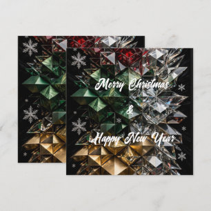 Extremer 3D-Mosaik-Weihnachtsbaum abstrakt Einladung
