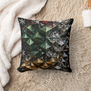 Extremer abstrakter 3D-Mosaik-Weihnachtsbaum Kissen