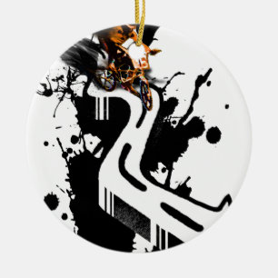 Extremer BMX Reiter Keramikornament