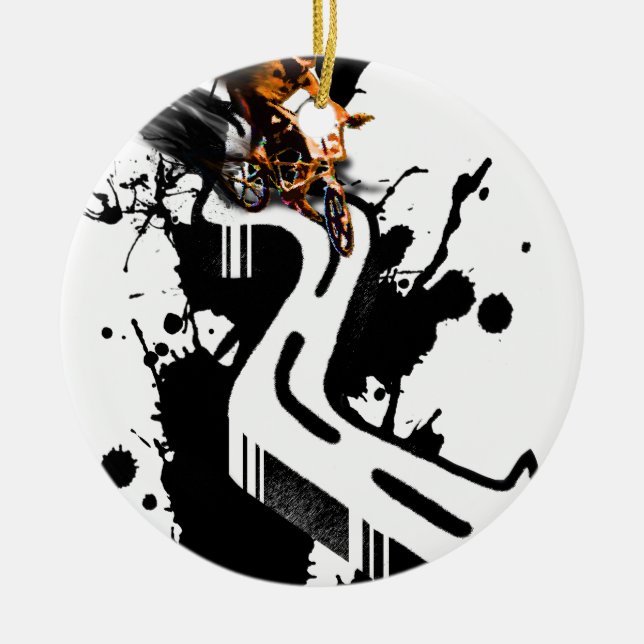 Extremer BMX Reiter Keramikornament (Vorne)