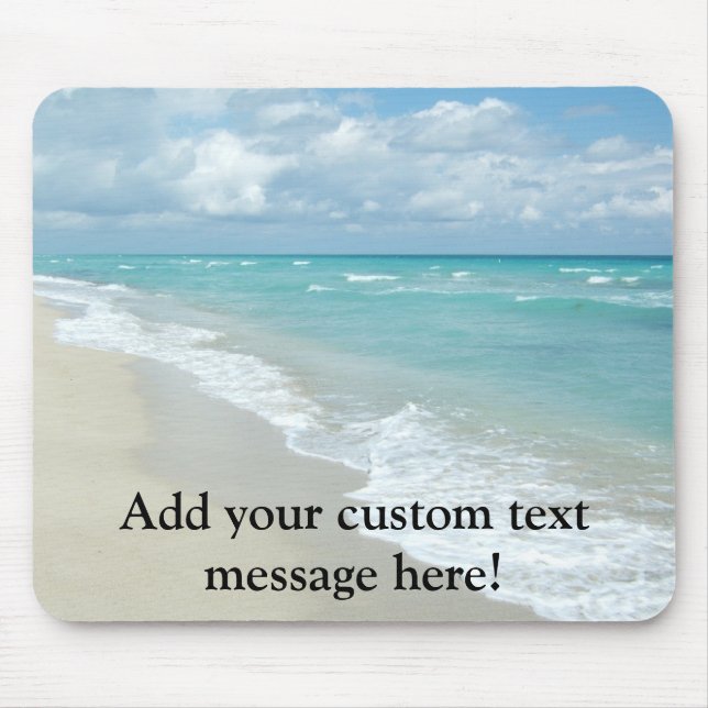 Extremer Entspannungs-Strand-Ansicht-Weiß-Sand Mousepad (Vorne)