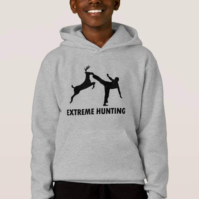 Extremer Jagd-Rotwild-Karate-Tritt Hoodie (Vorderseite)