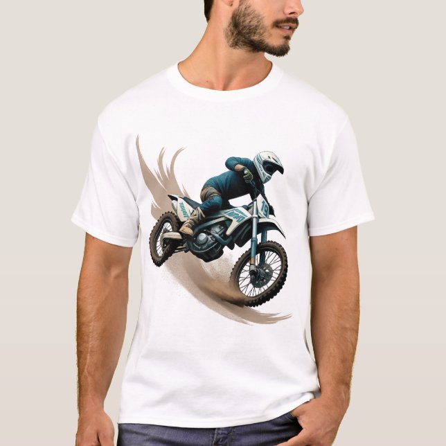 Extremer Motocross-Fahrer Feel the Thrill Tee (Vorderseite)