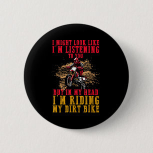 Extremer Motocross-Fan Dirt Bike Fahrer-Traum Lust Button