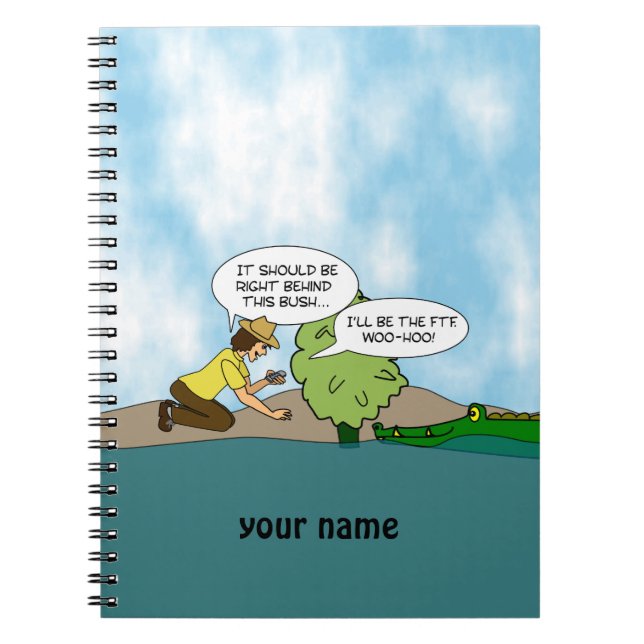 Extremer Pufferspeicher Geocaching Cartoon Notizblock (Vorderseite)
