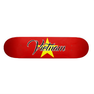 Extremer Vietnam-Flaggen-Gelb-Stern-Entwurf Skateboard