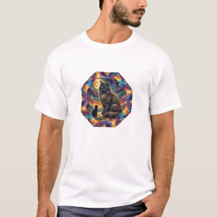 Extremes Fantasybild von 2 Katzen in einem Science T-Shirt