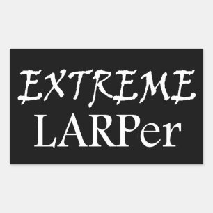 Extremes Larper Rechteckiger Aufkleber