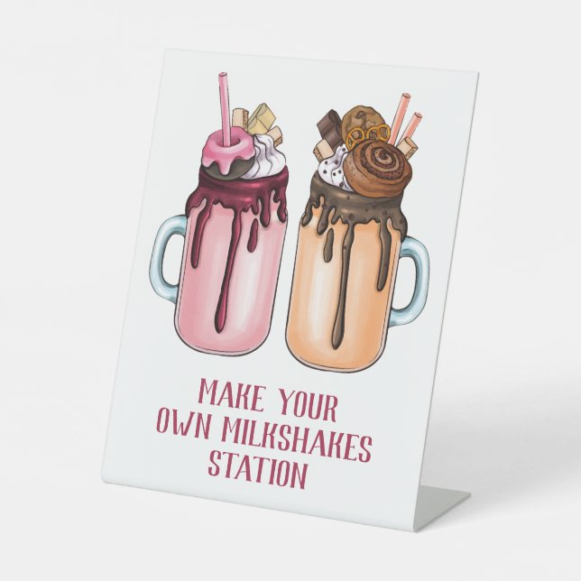Extremes Milchshakes-Party Sockelschild (Vorderseite)