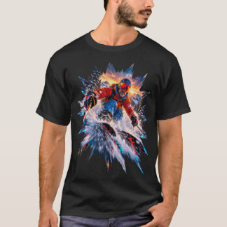 Extremes Pulverschifahren Bergabenteuer T-Shirt