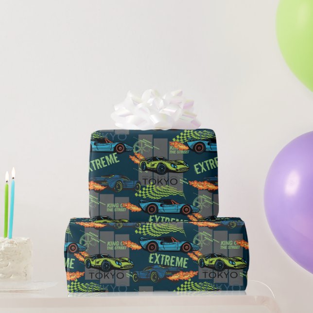 Extremes Tokio-Straßenrenn-Muster Geschenkpapier (Partygeschenke)