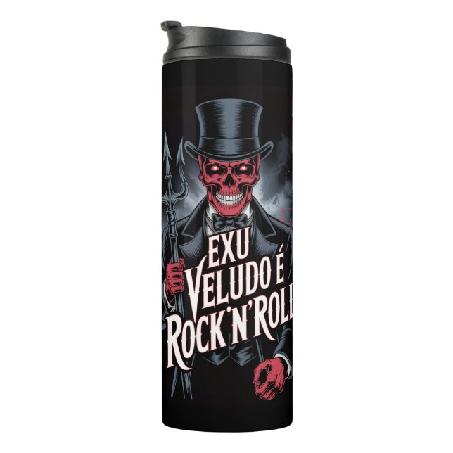 Exu Veludo é Rock'N'Roll #1 Thermosbecher (Nach rechts gedreht)