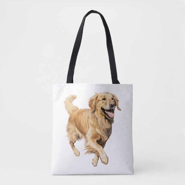 Exuberant Golden Retriever Playtime - Dynamischer  Tasche (Vorderseite)