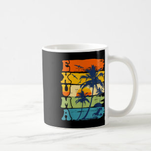 Exuma Bahamas Retro Palm Tree Beach Sommerurlaub Kaffeetasse