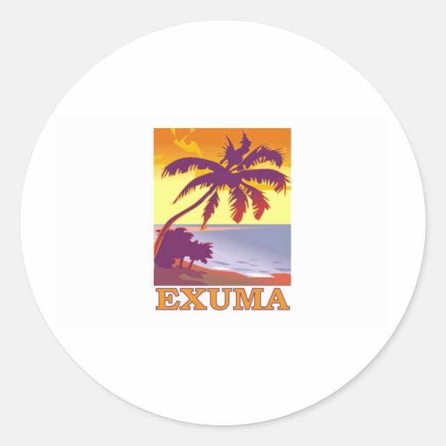 Exuma, Bahamas Runder Aufkleber (Vorderseite)