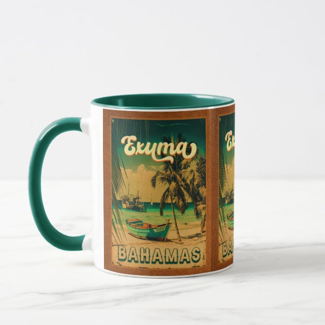 Exuma Bahamas Vintag Beach Souvenirs Tasse (Links)