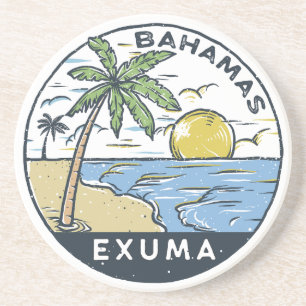 Exuma Bahamas Vintage Getränkeuntersetzer
