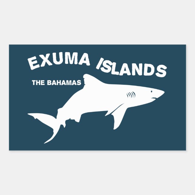 Exuma Islands - Bahamas Shark Diving Rechteckiger Aufkleber (Vorderseite)