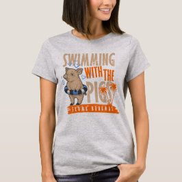 Exuma Schwimmen Pig Bahamas Urlaub Bahamas Kreuzfa T-Shirt