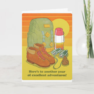 Exzellente Abenteuer Geburtstags-Letterpress-Karte Karte