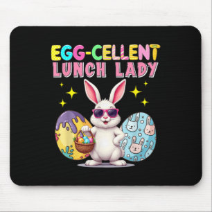 Exzellente Lunch Lady Ostern Bunny Sungles Jagen Mousepad
