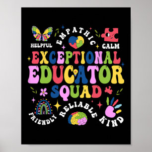 Exzellente Pädagoge Squad Autism Lehrer Squad Poster