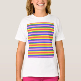 Exzellente Rainbow Stripe Bright Colors T-Shirt