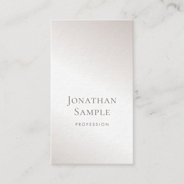 Exzellentes elegantes Minimalistisches Design Mode Visitenkarte (Vorderseite)