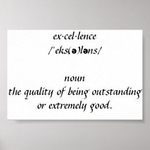 Exzellenz (Definition) Poster