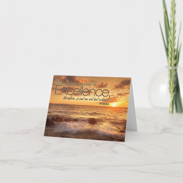 Exzellenz ist die Habit Inspiration Note Card Karte (Vorderseite)