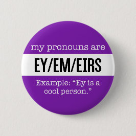 Ey/Em Pronomina - Geschlechts-kreative Flagge Button