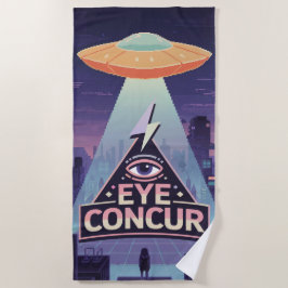 EYCONCUR ALIEN PYRAMID POWER Badetuch