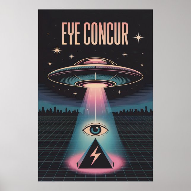 EYCONCUR ALIEN PYRAMID POWER POSTER (Vorne)