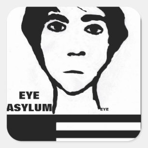 EYE ASYLUM QUADRATISCHER AUFKLEBER